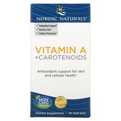 Витамин A + каротиноиды Nordic Naturals (Vitamin A + Carotenoids) 30 мягких таблеток купить в Киеве и Украине