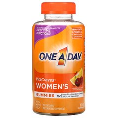 One-A-Day, VitaCraves для жінок, мультивітамінна / мультимінеральна добавка, 170 жувальних цукерок