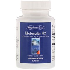 Шипучі таблетки водню, Molecular H2 Effervescent Hydrogen, Allergy Research Group, 60 таблеток