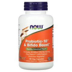 Пробіотики Now Foods (Probiotic-10 & Bifido Boost) 90 вегетаріанських капсул