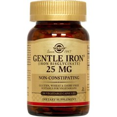 Залізо Solgar (Gentle Iron) 25 мг 90 + 18 капсул