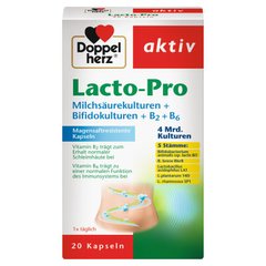 Доппельгерц актив, для пищеварения, Лакто-Про, Doppel Herz, 20 капсул купить в Киеве и Украине