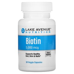 Биотин Lake Avenue Nutrition (Biotin) 5000 мкг 30 капсул купить в Киеве и Украине