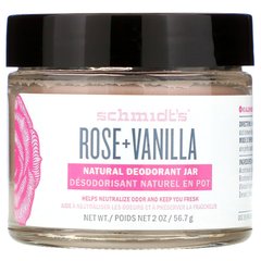 Натуральний дезодорант в баночці, троянда і ваніль, Schmidt's Naturals, 56,7 г