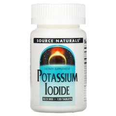 Йодид калия, Potassium Iodide, Source Naturals, 32.5 мг, 120 таблеток купить в Киеве и Украине