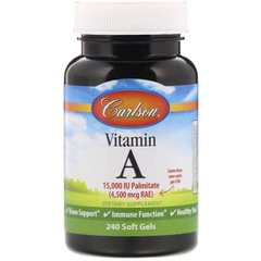 Витамин A Carlson Labs (Vitamin A) 15000 МЕ 240 капсул купить в Киеве и Украине