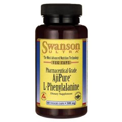 L-фенілаланін, AjiPure L-Phenylalanine, Pharmaceutical Grade, Swanson, 500 мг, 60 капсул