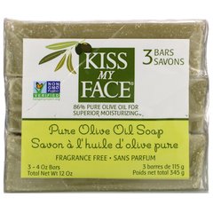 Чистое мыло с оливковым маслом Kiss My Face (Pure Olive Oil Soap Fragrance Free) 113 г купить в Киеве и Украине