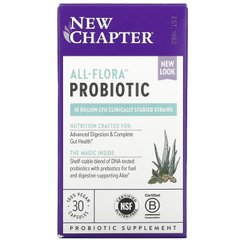 Пробіотик All-Flora, Probiotic All-Flora, New Chapter, 30 вегетаріанських капсул
