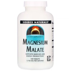Яблочнокислый магний, Magnesium Malate, Source Naturals, 180 таблеток купить в Киеве и Украине