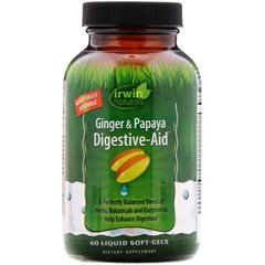 Пищеварительные ферменты Irwin Naturals (Ginger & Papaya Digestive-Aid) 60 капсул купить в Киеве и Украине