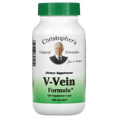Формула для вен, V-Vein Formula, Christopher's Original Formulasг, 100 капсул