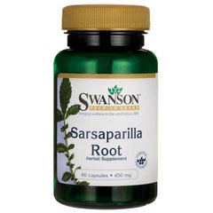 Екстракт сарсапарелі, Sarsaparilla Root, Swanson, 450 мг, 60 капсул