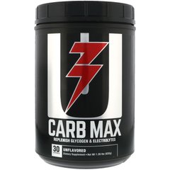 Carb Max, відновлюючий глікоген і електроліти, без ароматизаторів, Universal Nutrition, 1,39 фунта (632 г)