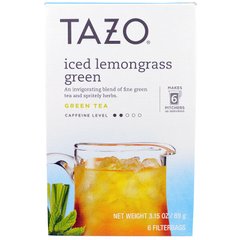 Замороженный зеленый чай с лимонником, Tazo Teas, 6 пакетиков, 3.15 унции(89 г) купить в Киеве и Украине