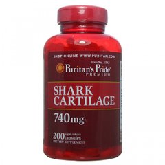 Акулий Хрящ Puritan's Pride (Shark Cartilage) 740 мг 200 капсул купить в Киеве и Украине