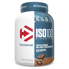 ISO-100 гидролізірований, 100% -ний сироватковий ізолят білка, м'яке Брауні, Dymatize Nutrition, 1,4 кг