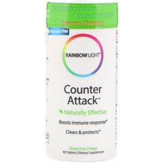 Натуральний ефективний комбінований засіб для імунітету, Counter Attack Immune Health, Rainbow Light, 90 таблеток