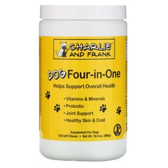 Добавки для собак, чотири в одному, Чарлі і Френк, Dog Four-in-One, Charlie,Frank, 120 м'яких жувальних таблеток