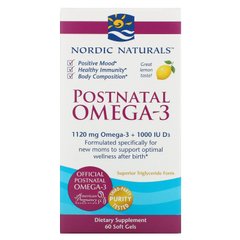 Омега-3 для молодых мам Nordic Naturals (Postnatal Omega-3) 1120 мг со вкусом лимона 60 капсул купить в Киеве и Украине