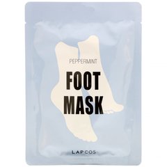 Маска для ног, мята перечная, Foot Mask, Peppermint, Lapcos, 1 пара, 18 мл купить в Киеве и Украине