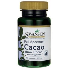 Какао сире Swanson (Full Spectrum Cacao Raw Cocoa) 400 мг 60 капсул
