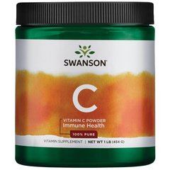 Порошок вітаміну С - 100% чистий, Vitamin C Powder - 100% Pure, Swanson, 1,000 мг, 454 г