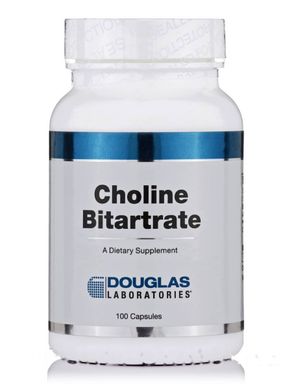 Холин Битартрат Douglas Laboratories (Choline Bitartrate) 100 капсул купить в Киеве и Украине