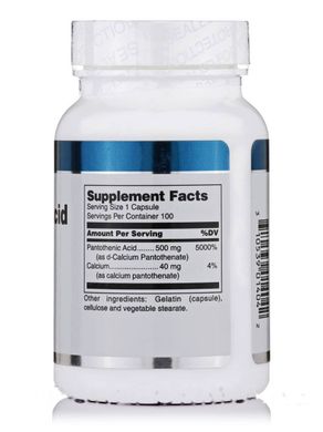 Пантотенова кислота Douglas Laboratories (Pantothenic Acid) 500 мг 100 капсул