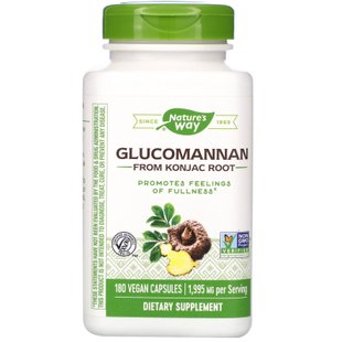 Глюкоманнан Nature's Way (Glucomannan Konjac) 1995 мг 180 капсул купить в Киеве и Украине