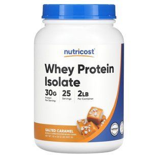 Nutricost, ізолят сироваткового протеїну, солона карамель, 907 г (2 фунти)