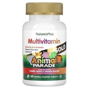 Мультивитамины для детей вкус ассорти Natures Plus (Animal Parade Gold) 60 жевательных таблеток купить в Киеве и Украине