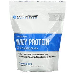 Whey Protein and Probiotic, Chocolate Flavor, Lake Avenue Nutrition, 907 g.