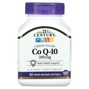 Коэнзим CoQ10 21st Century ( CoQ10) 200 мг 90 капсул с жидкостью купить в Киеве и Украине