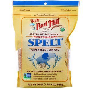 Bob's Red Mill, Органическая спельта, цельное зерно, 680 г (24 унции) купить в Киеве и Украине