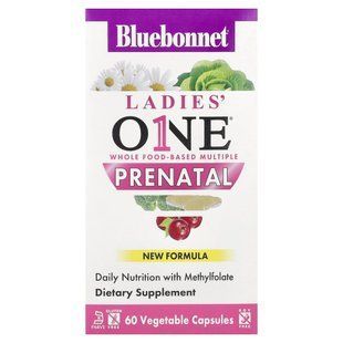 Bluebonnet Nutrition, Ladies' One&reg;, пренатальный комплекс, 60 растительных капсул купить в Киеве и Украине