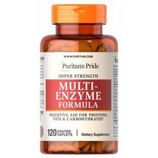 Супер Сила Мульти Энзим, Super Strength Multi Enzyme, Puritan's Pride, 120 таблеток купить в Киеве и Украине