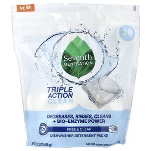 Seventh Generation, Dishwasher Detergent Packs, Free & Clear, 36 Packs, 21.3 oz (604 g) купить в Киеве и Украине
