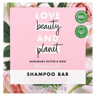 Love Beauty and Planet, Shampoo Bar, Blooming Color, Murumuru Butter & Rose, 4 oz (113 g) купить в Киеве и Украине
