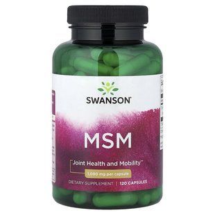 Метилсульфонилметан, MSM, Swanson, 1.000 мг, 120 капсул купить в Киеве и Украине