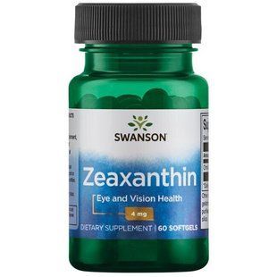 Зеаксантин, Zeaxanthin, Swanson, 4 мг, 60 капсул купить в Киеве и Украине