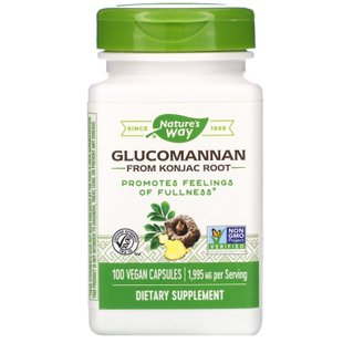 Глюкоманнан коньяковый корень Nature's Way (Glucomannan Konjac) 1995 мг 100 капсул купить в Киеве и Украине