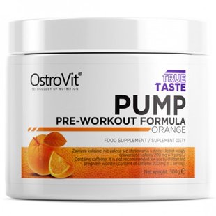 Предтренировочный комплекс, апельсин, PUMP Pre-Workout, orange, OstroVit, 300 г купить в Киеве и Украине