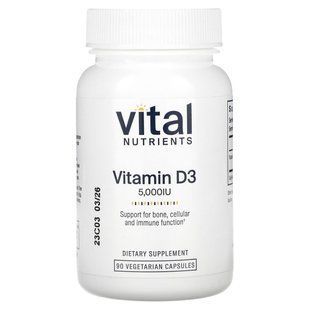 Vitamin D3, 5000 IU, 90 vegetarian capsules