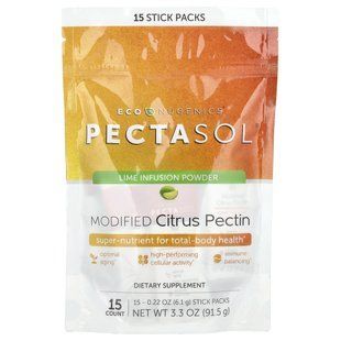 Econugenics, Pectasol&reg;, Lime Infusion Powder, 15 Stick Packs, 0.22 oz (6.1 g) Each