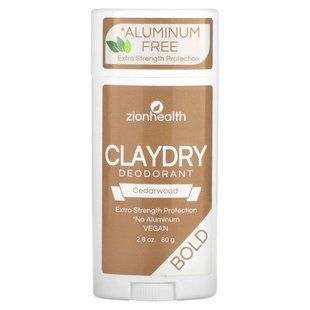 Zion Health, ClayDry Deodorant, Bold, Cedarwood, 2.8 oz (80 g) купить в Киеве и Украине