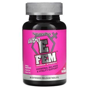NaturesPlus, Ultra E Fem For Women, Maximum Strength, 90 Extended Release Tablets