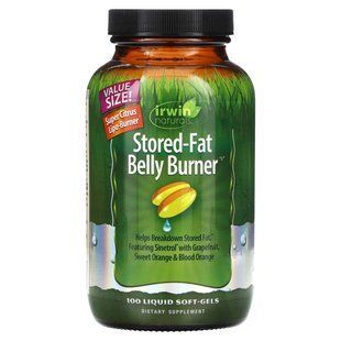 Irwin Naturals, Stored-Fat Belly Burner, добавка для спалення жиру, 100&nbsp;капсул із рідиною