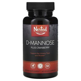 Nested Naturals, D-Mannose Plus Cranberry, 60 Vegan Capsules купить в Киеве и Украине