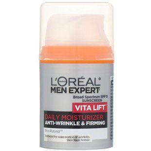 Men Expert, Борьба с морщинами и укрепление, ежедневное увлажнение Vita Lift, SPF 15, Men Expert, L'Oreal, 48 мл купить в Киеве и Украине
